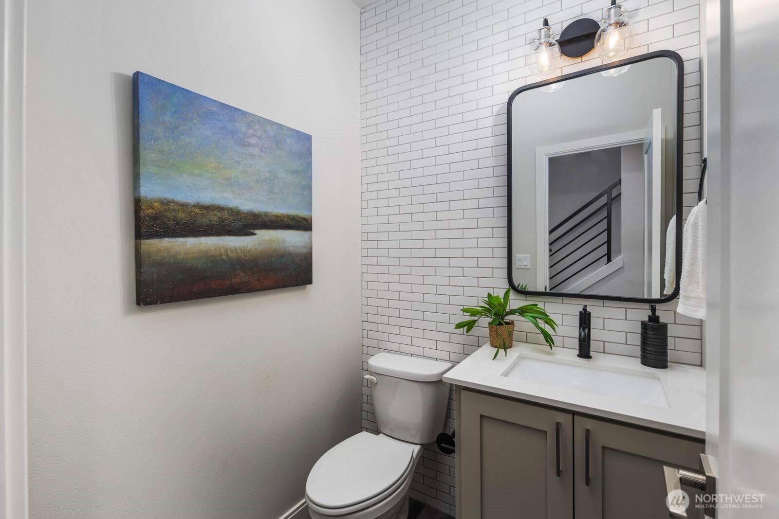 Half bath on the main level.