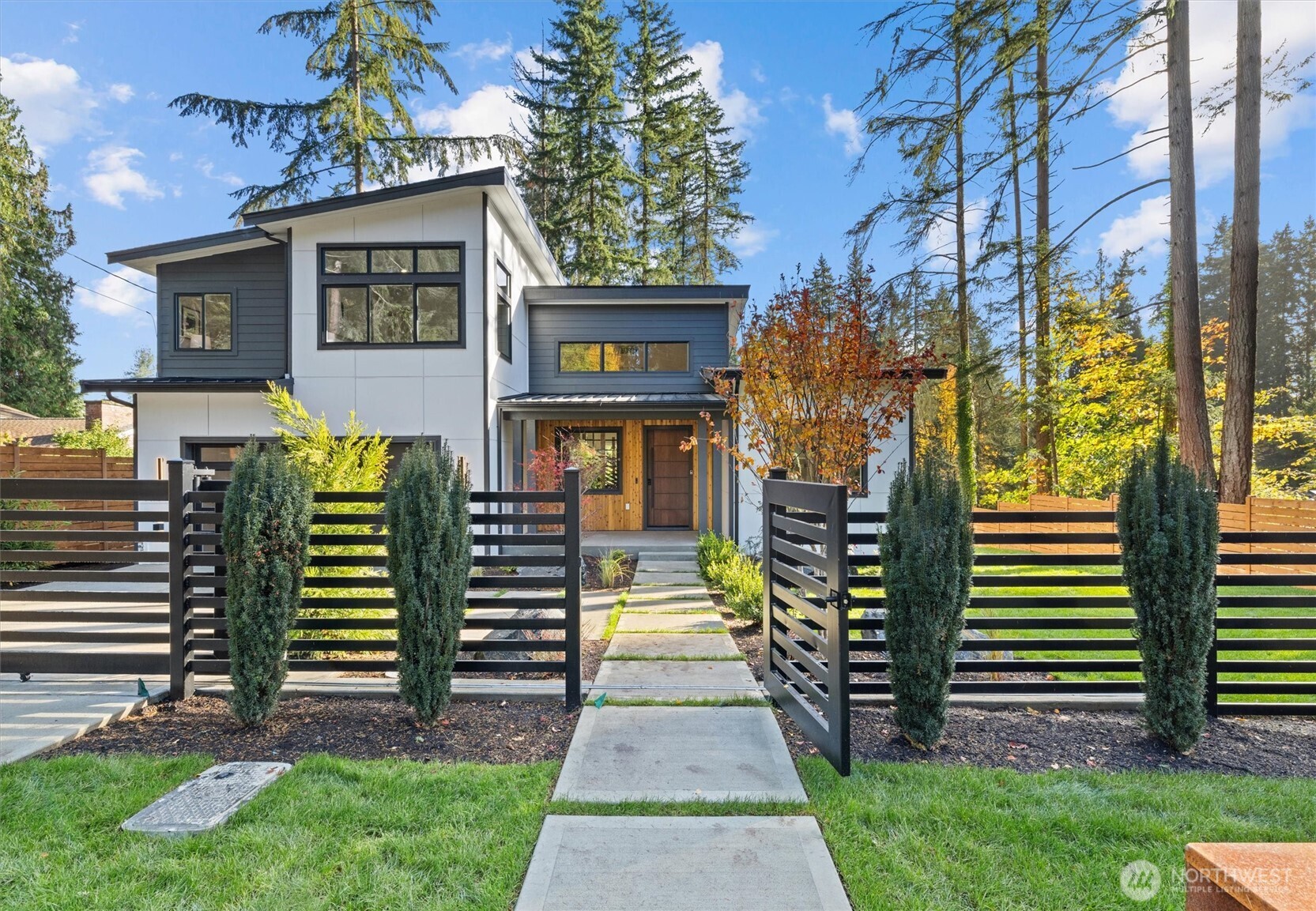 Custom steel fence and gates providing estate feel and privacy