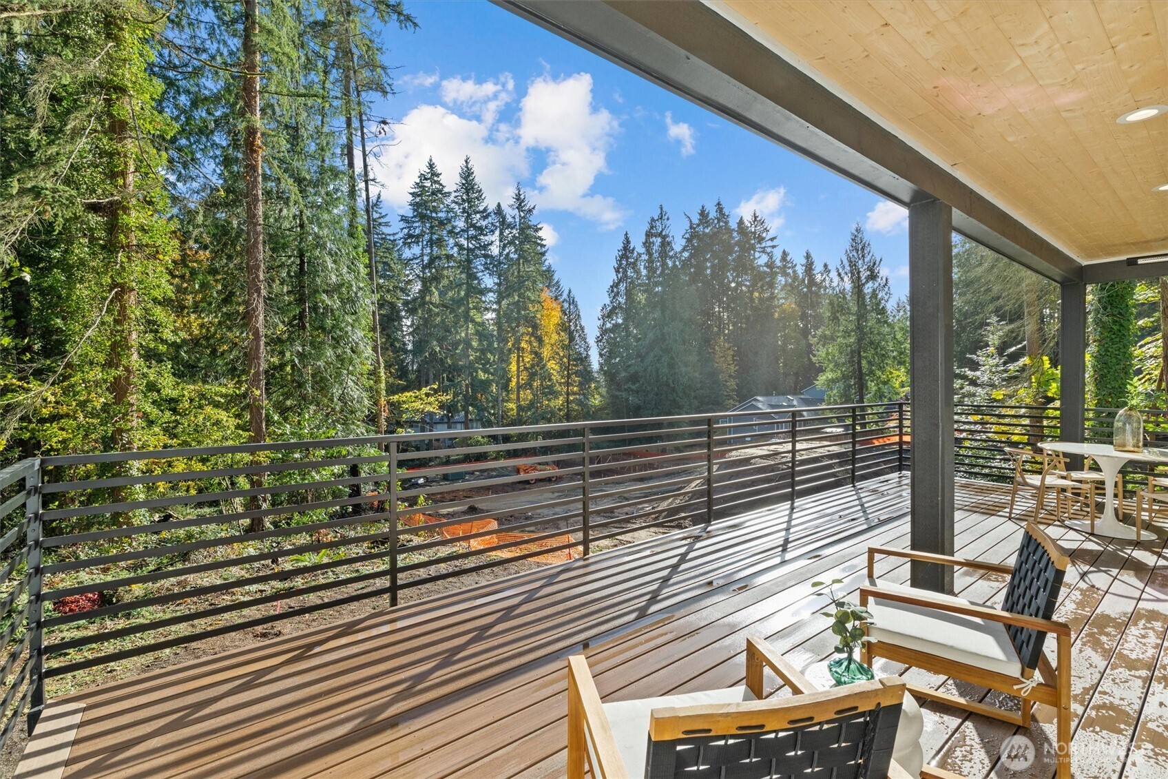 Main level deck/outdoor living with heating units