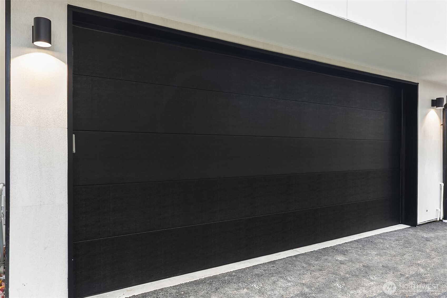 Two-car attached garage.