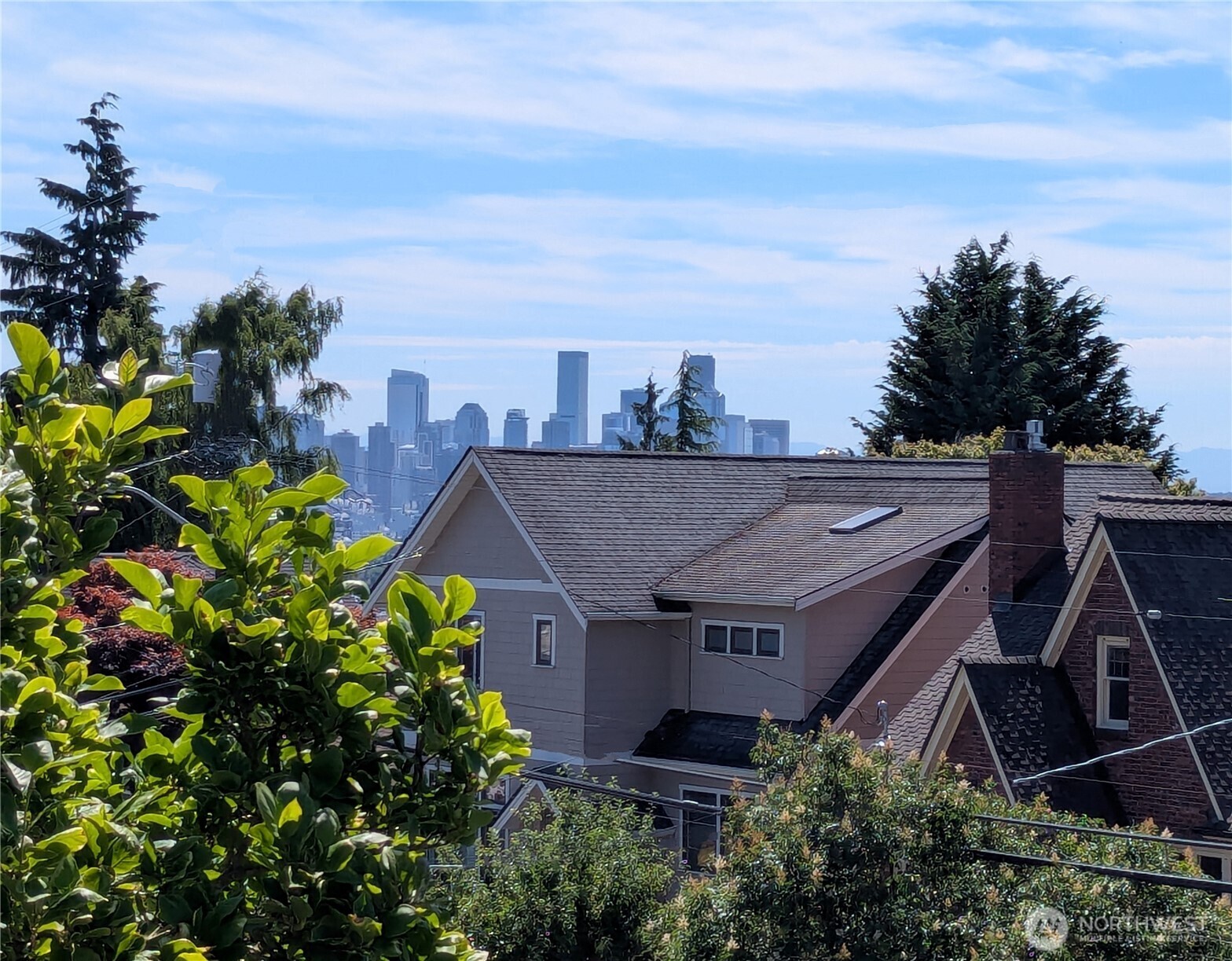 View of downtown from the living room and kitchen veranda