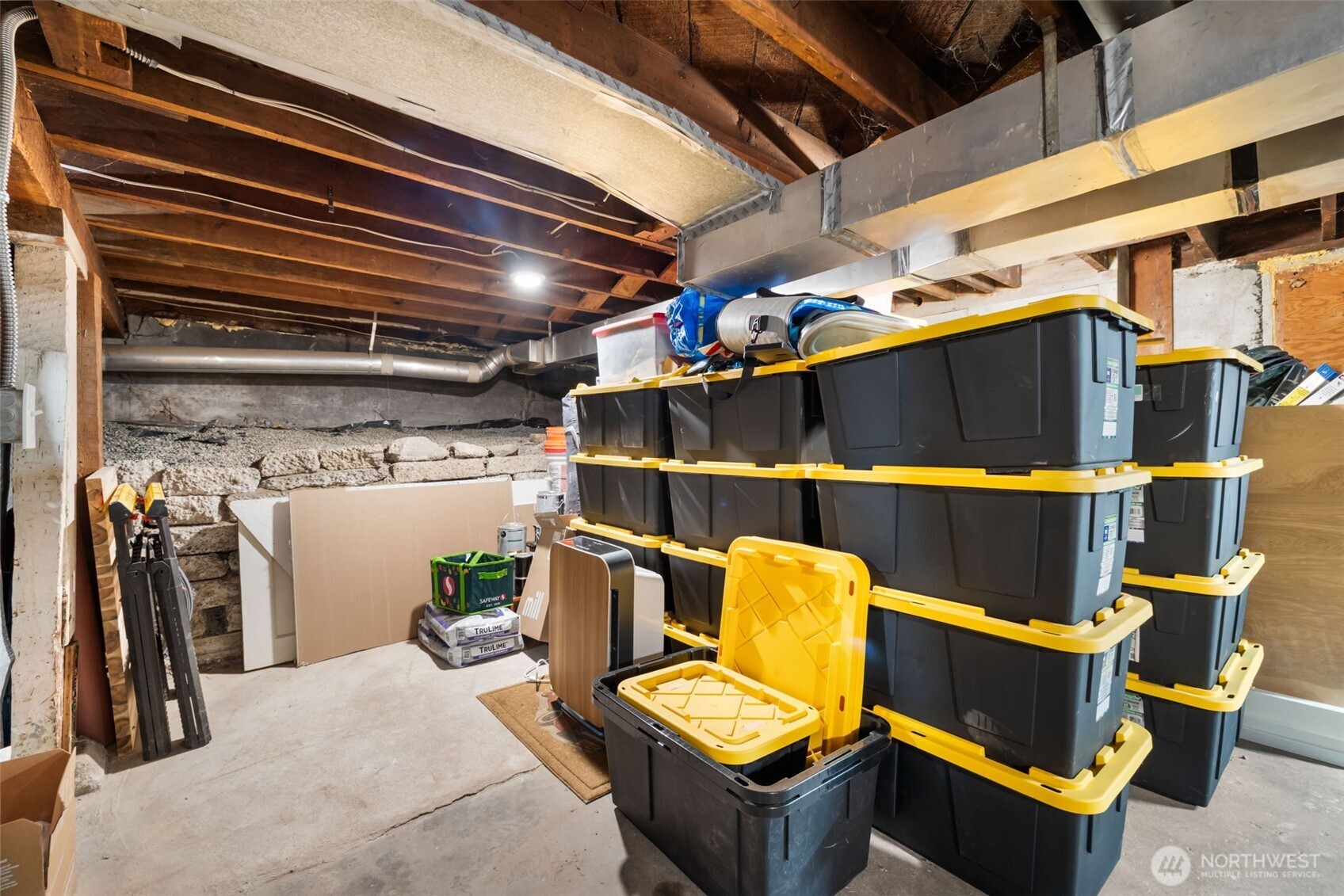 Basement, full of storage area
