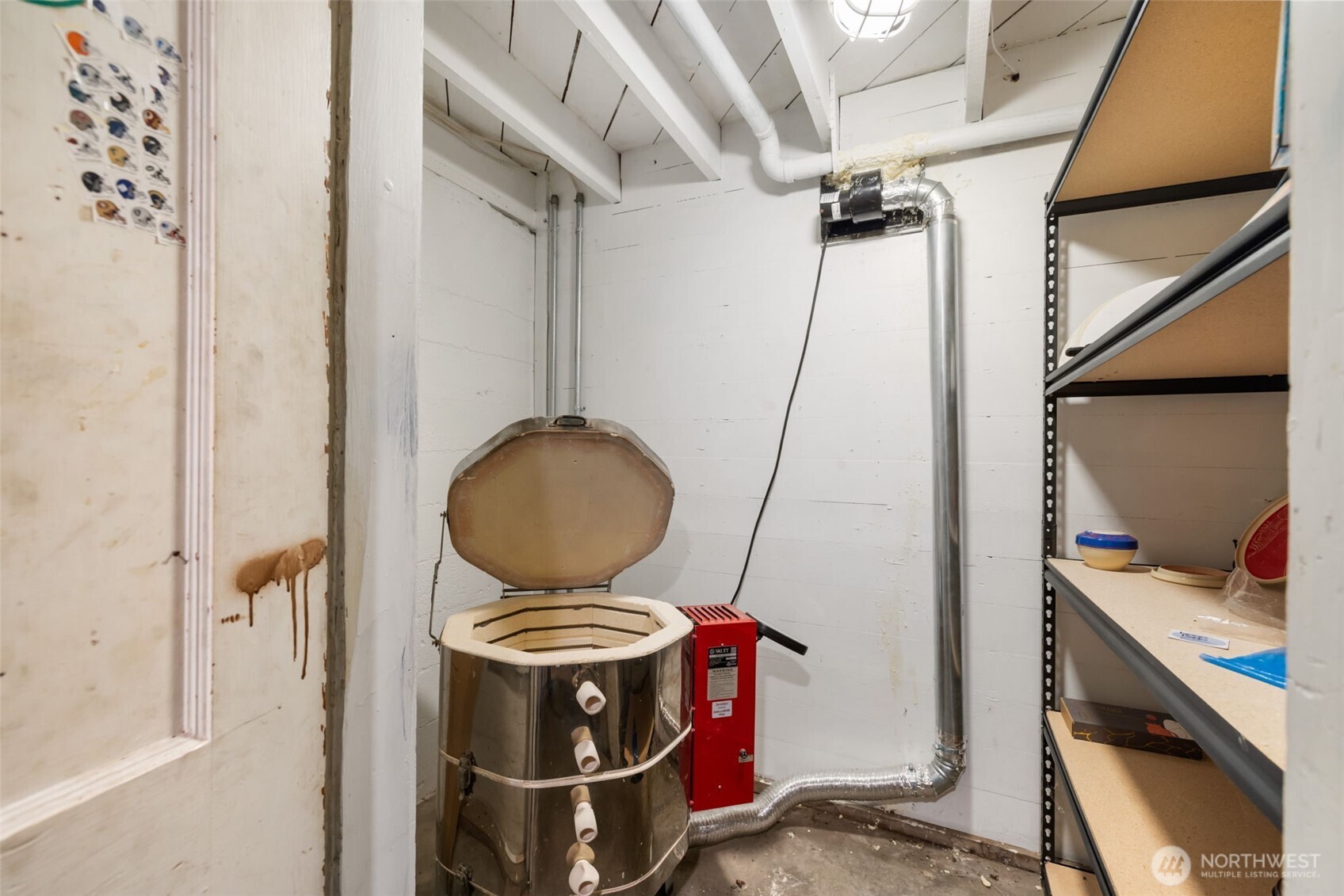 Small basement room is perfect for your hobbies (Kiln not included)