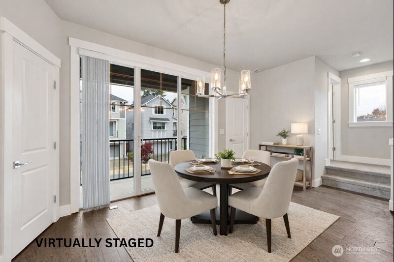 Dining and kitchen area balcony.