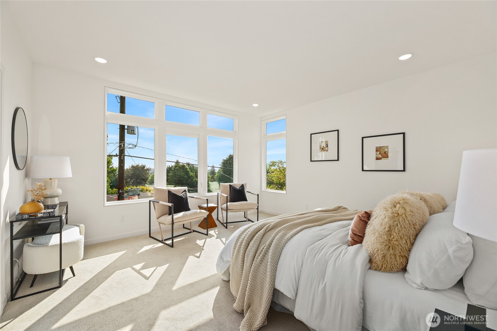 Large walk-in pantry and deck off of the kitchen.