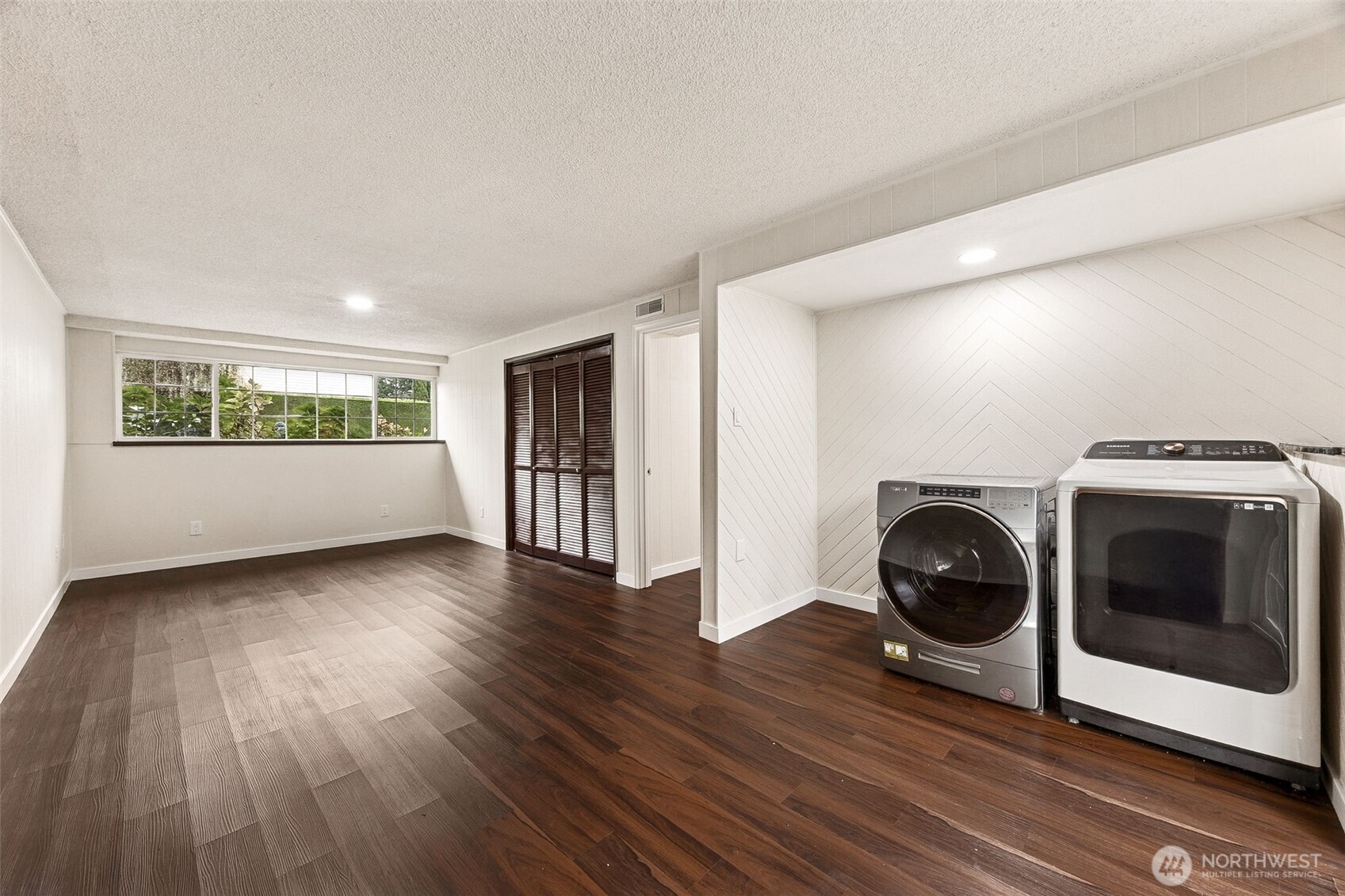 Family room in the basement.