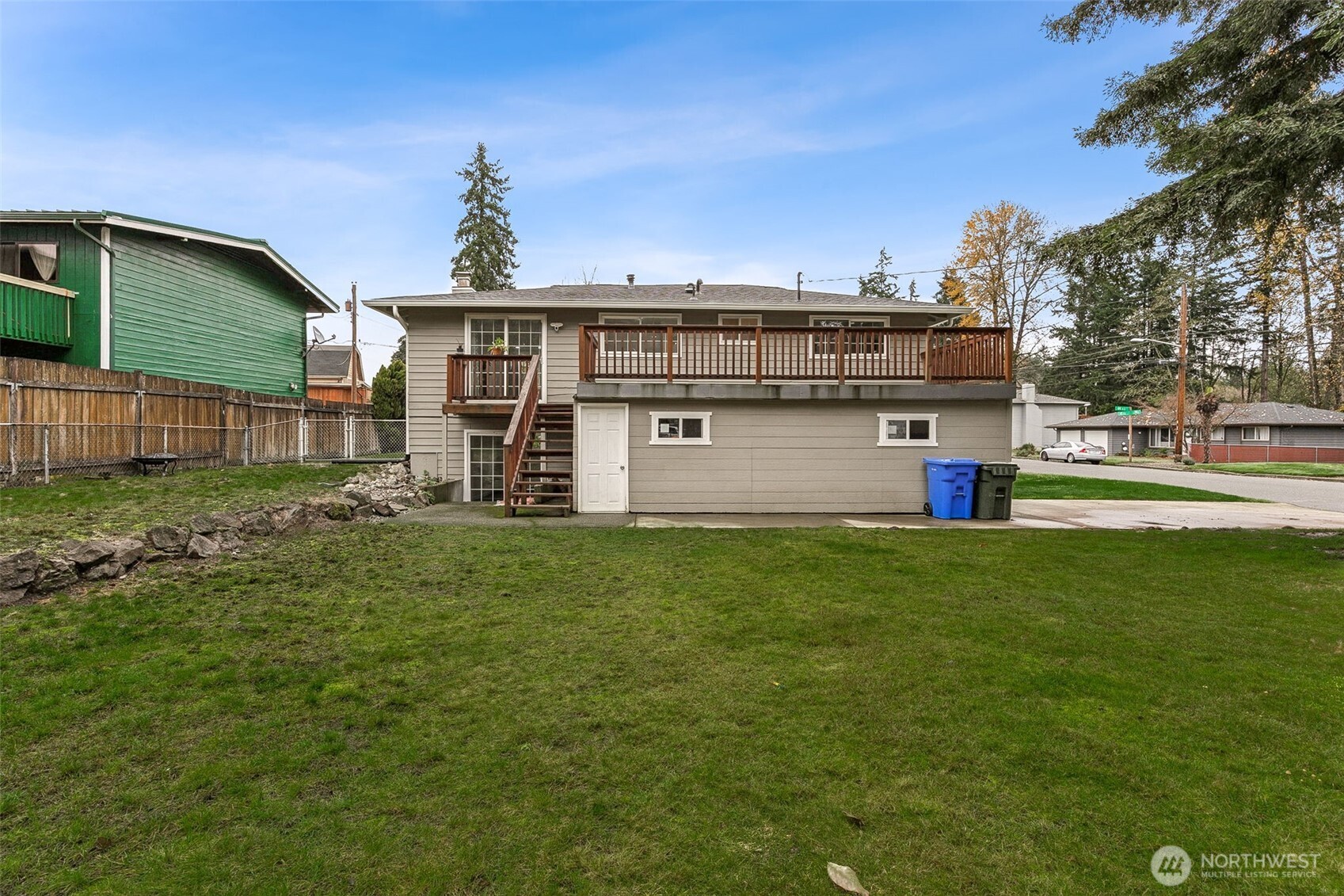 Stunning oversized corner lot.