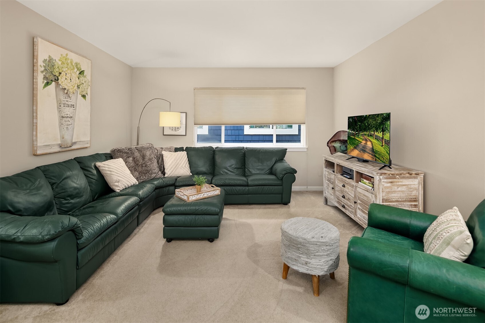 An additional room on main works as a bedroom for this family