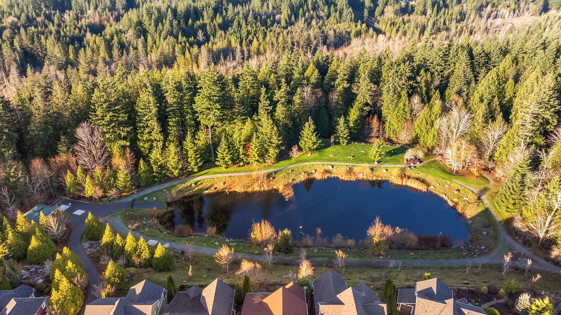 Enjoy the connected trails all just around the corner from the house...