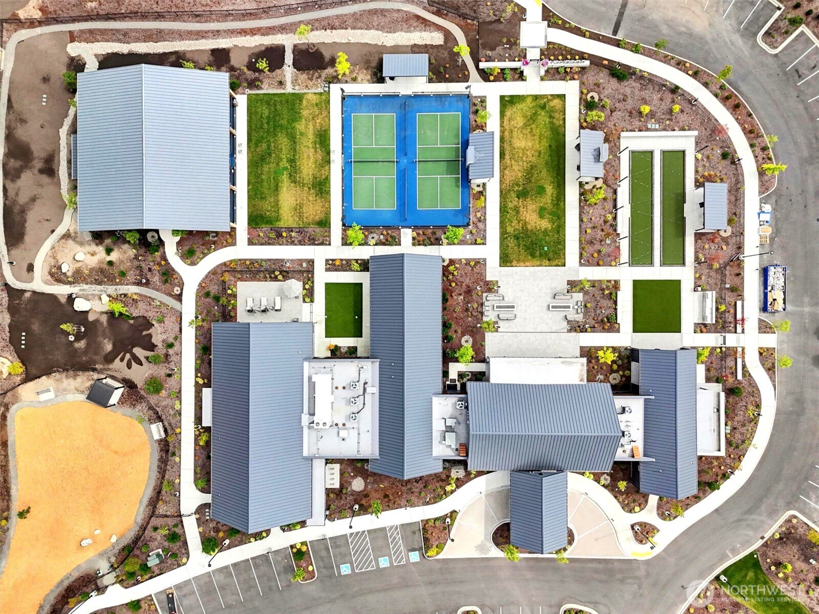 Overhead view of the Club House.