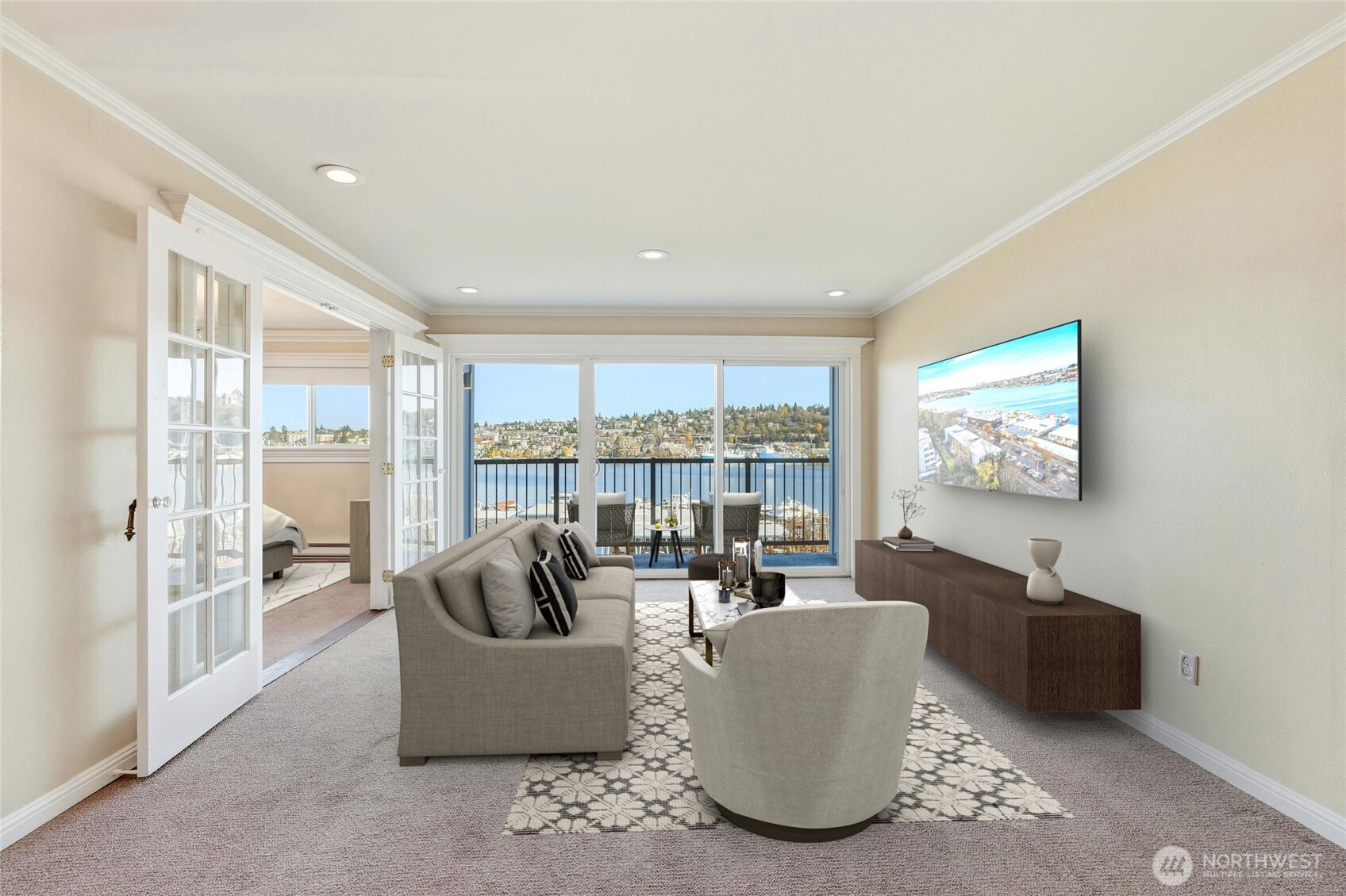 Perfect for entertaining or relaxing, with open flow and front-row views of the city and water.