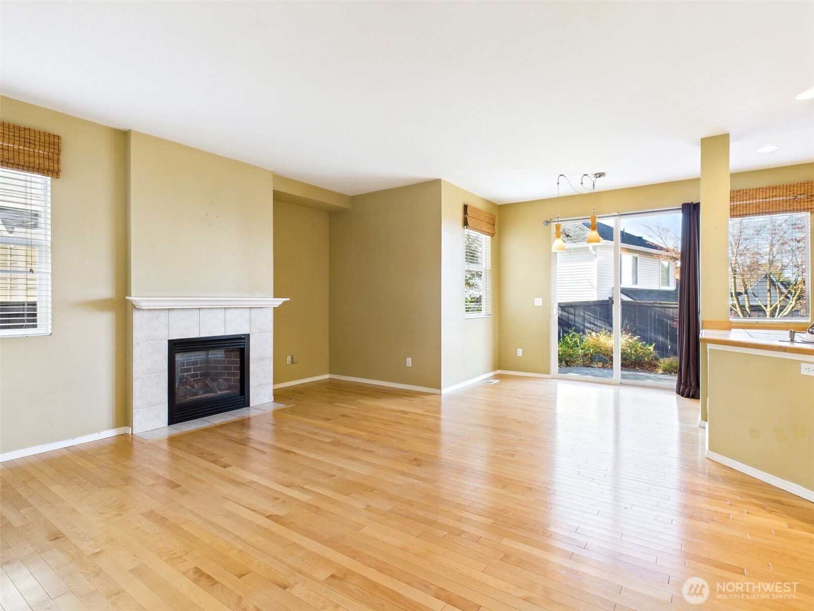 Family room with gas fireplace