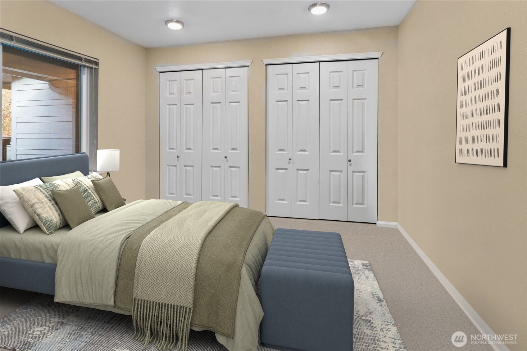 Primary Bedroom with Slider to Terrace