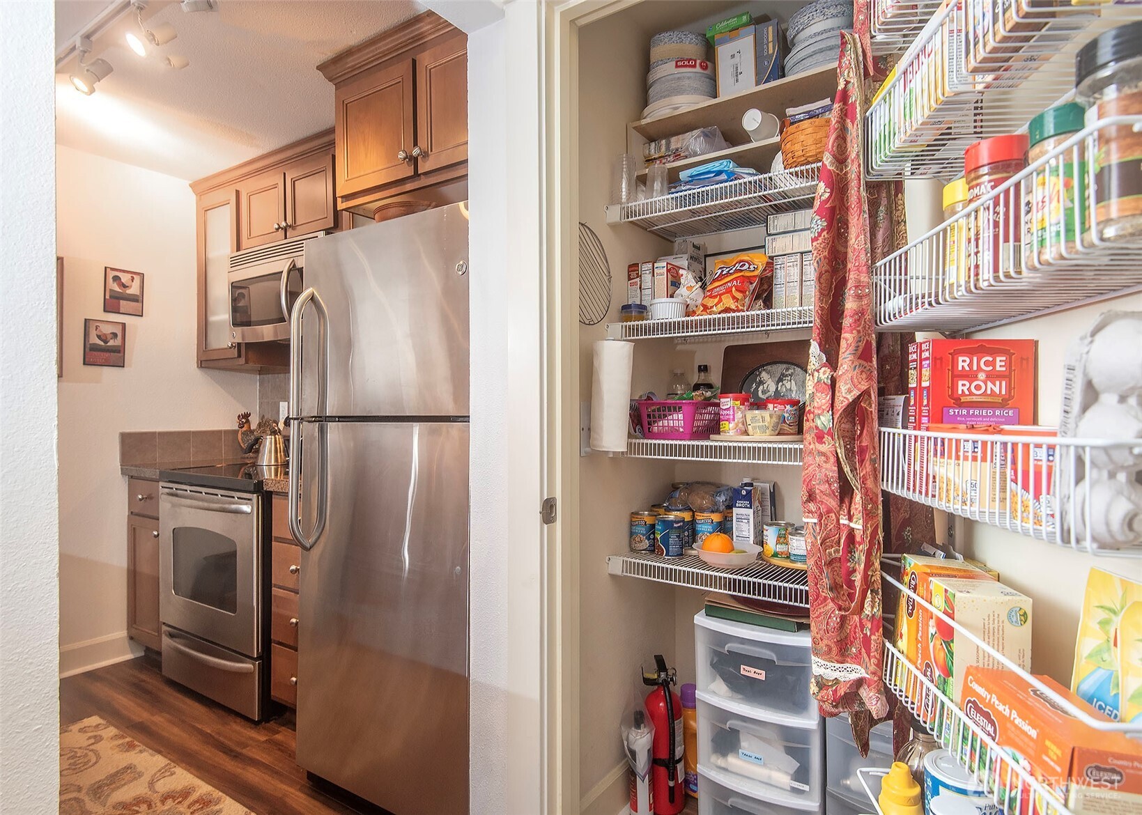 This home has spectacular storage with a large pantry and linen closet.
