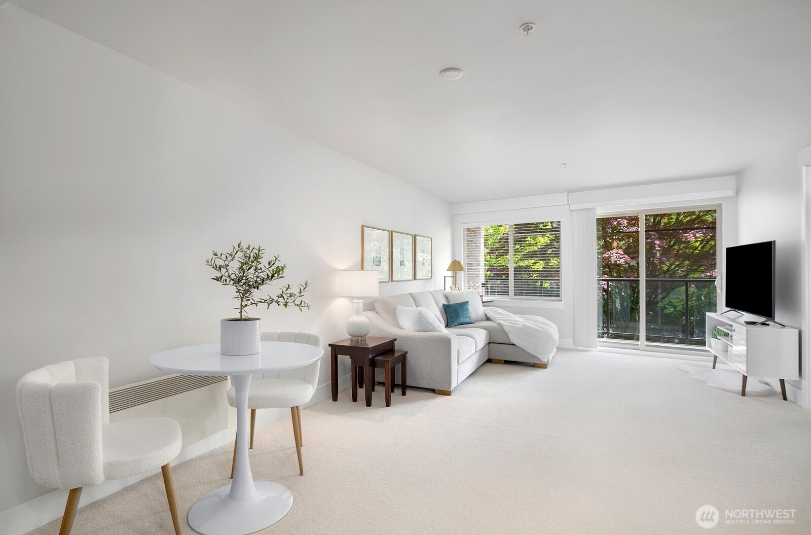 Spacious living/entertainment area.