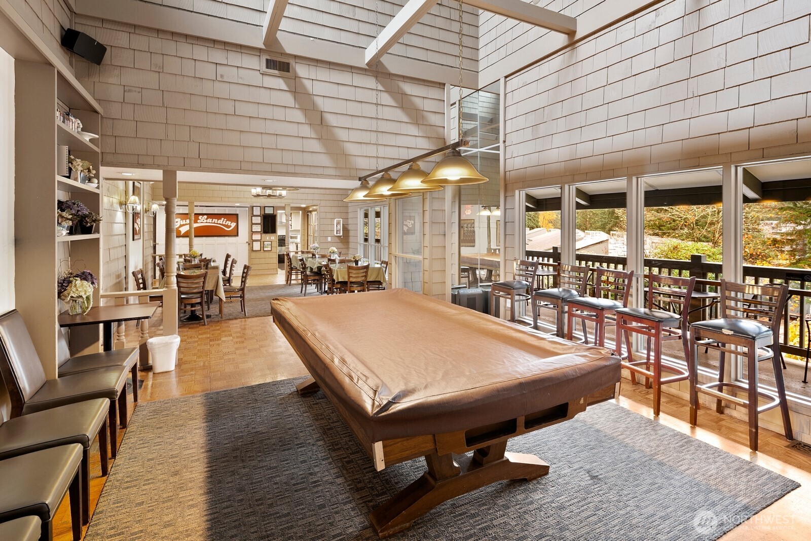 Build community at the pool table with a friendly game with your friends in the evenings.