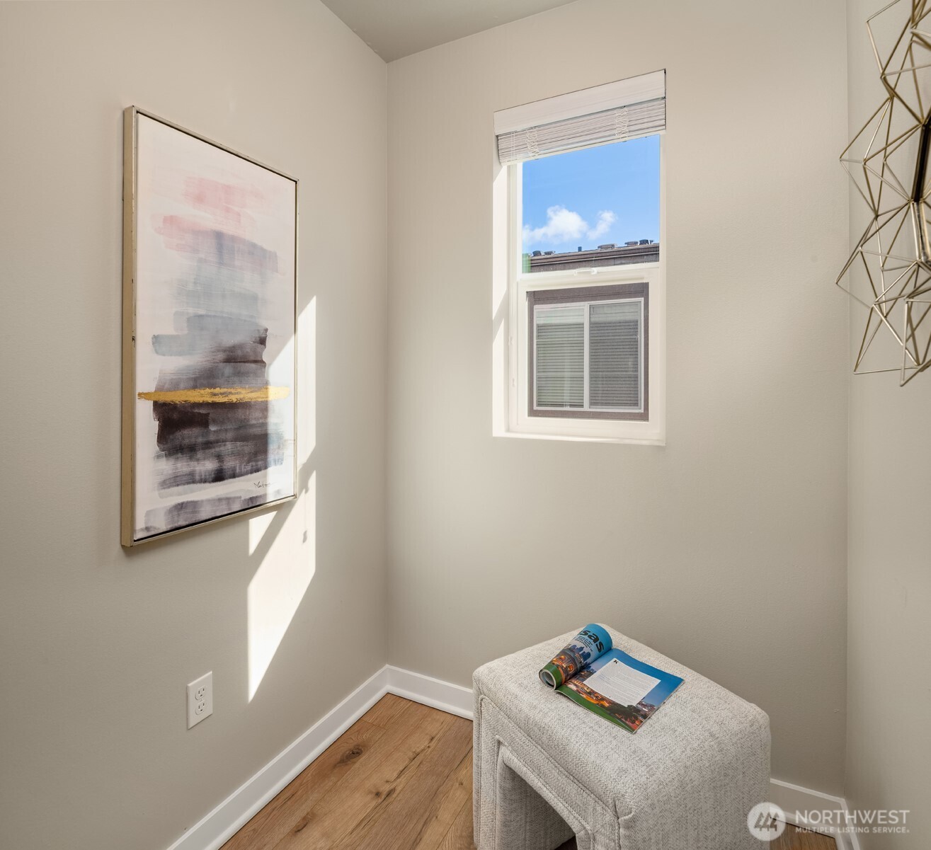 This cute reading nook on main floor offers a quiet space in a busy day!