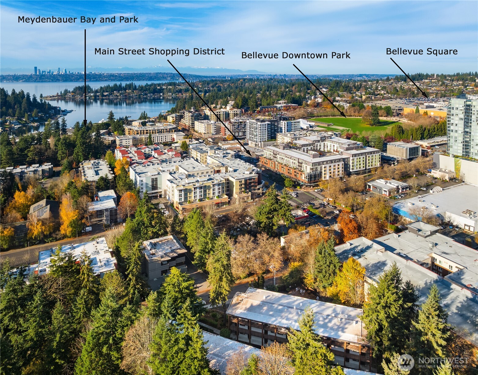 Walk to all that Bellevue has to offer