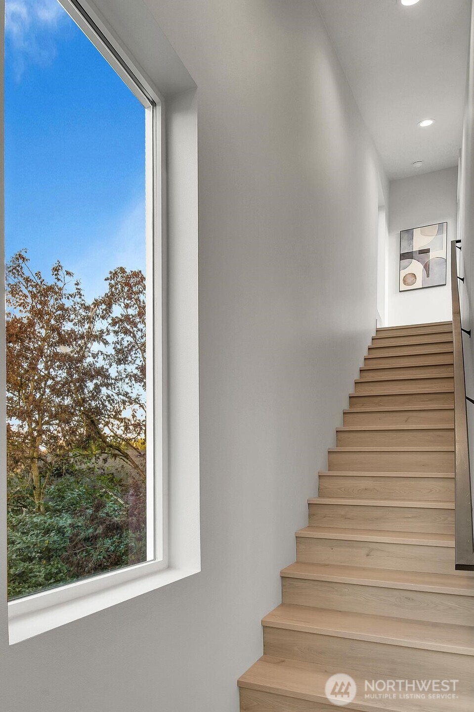 Powder room off of main level hall