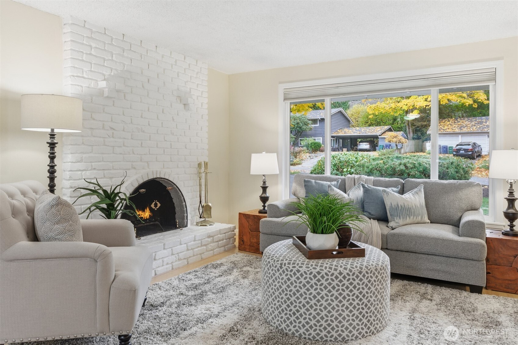 The large south facing living room window brings in a ton of natural light!