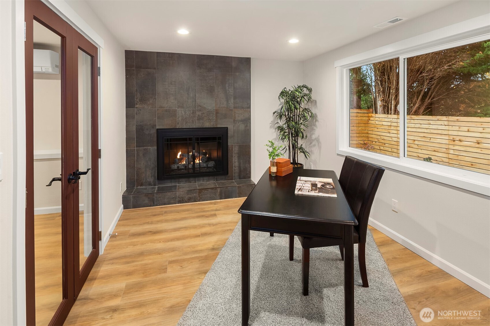 And a walk out patio