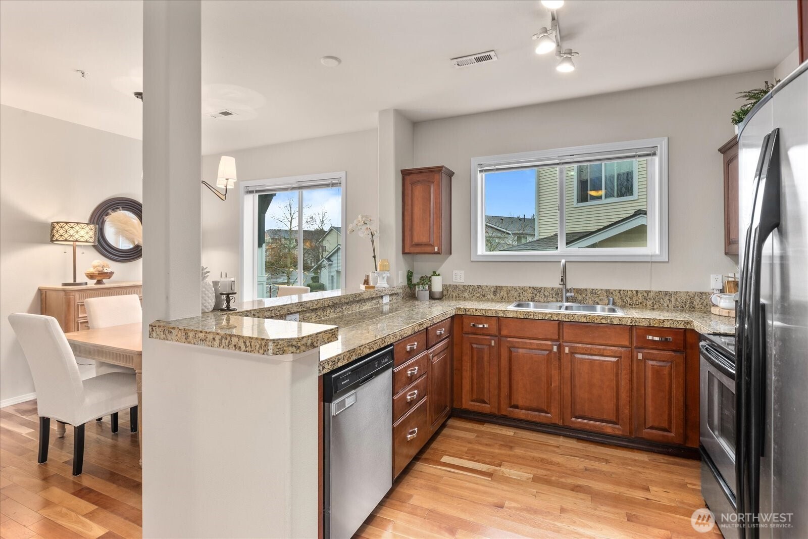 Spacious kitchen with lots of natural light!