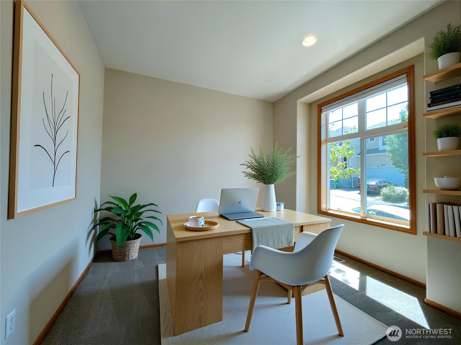 Office beside entry door