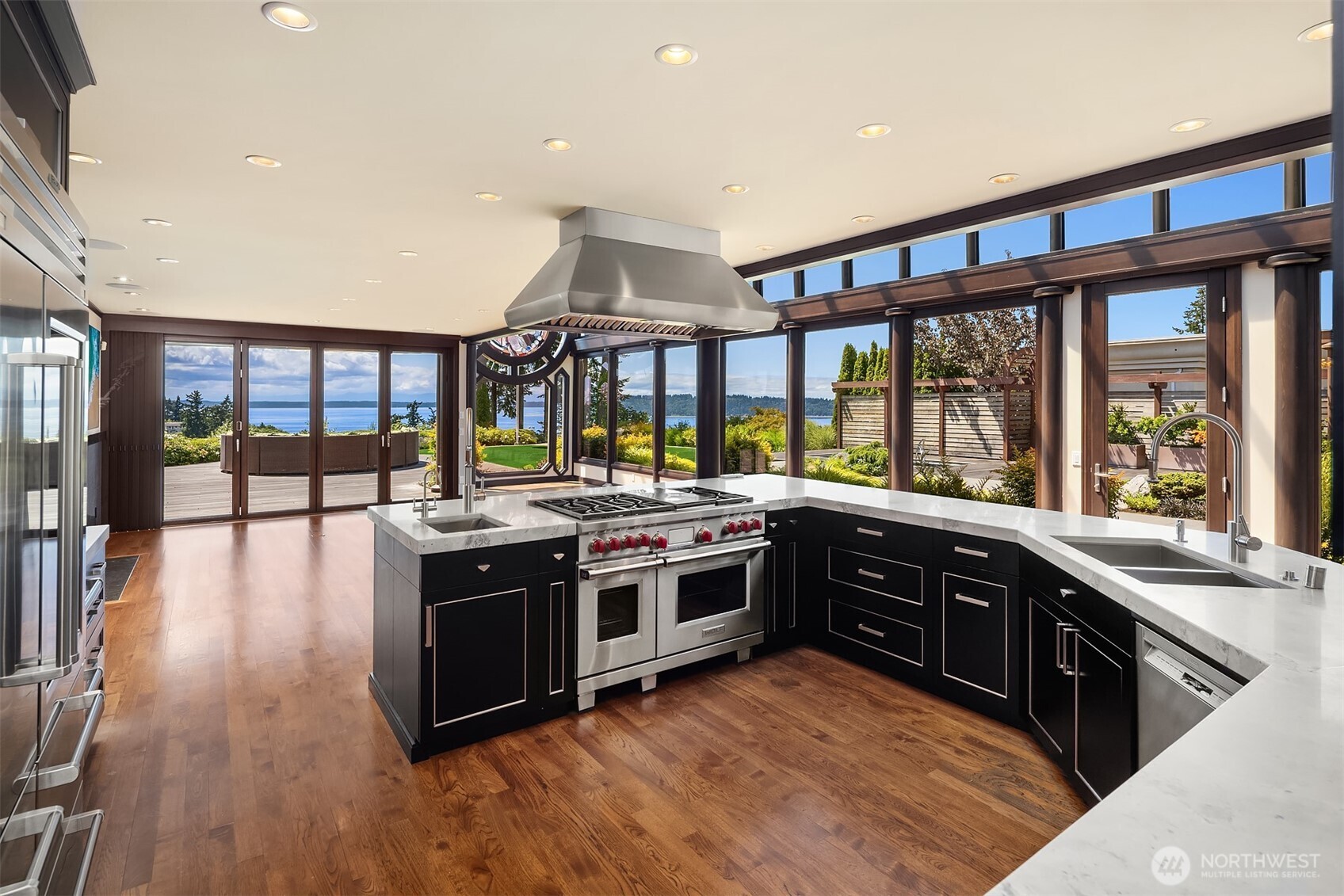 Chef's dream kitchen with stunning views