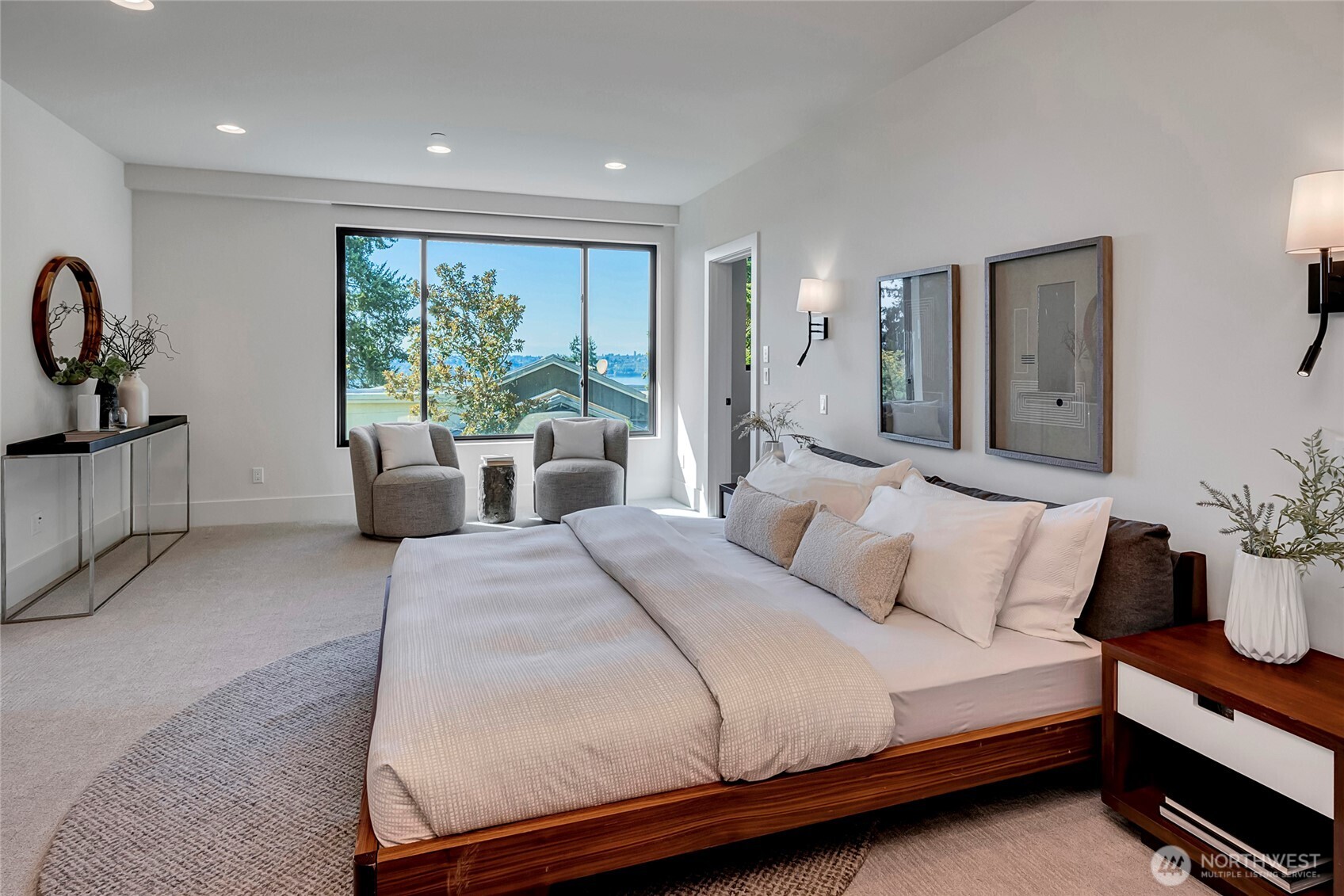 Primary suite with attached office/nursery/exercise space!  And western views!