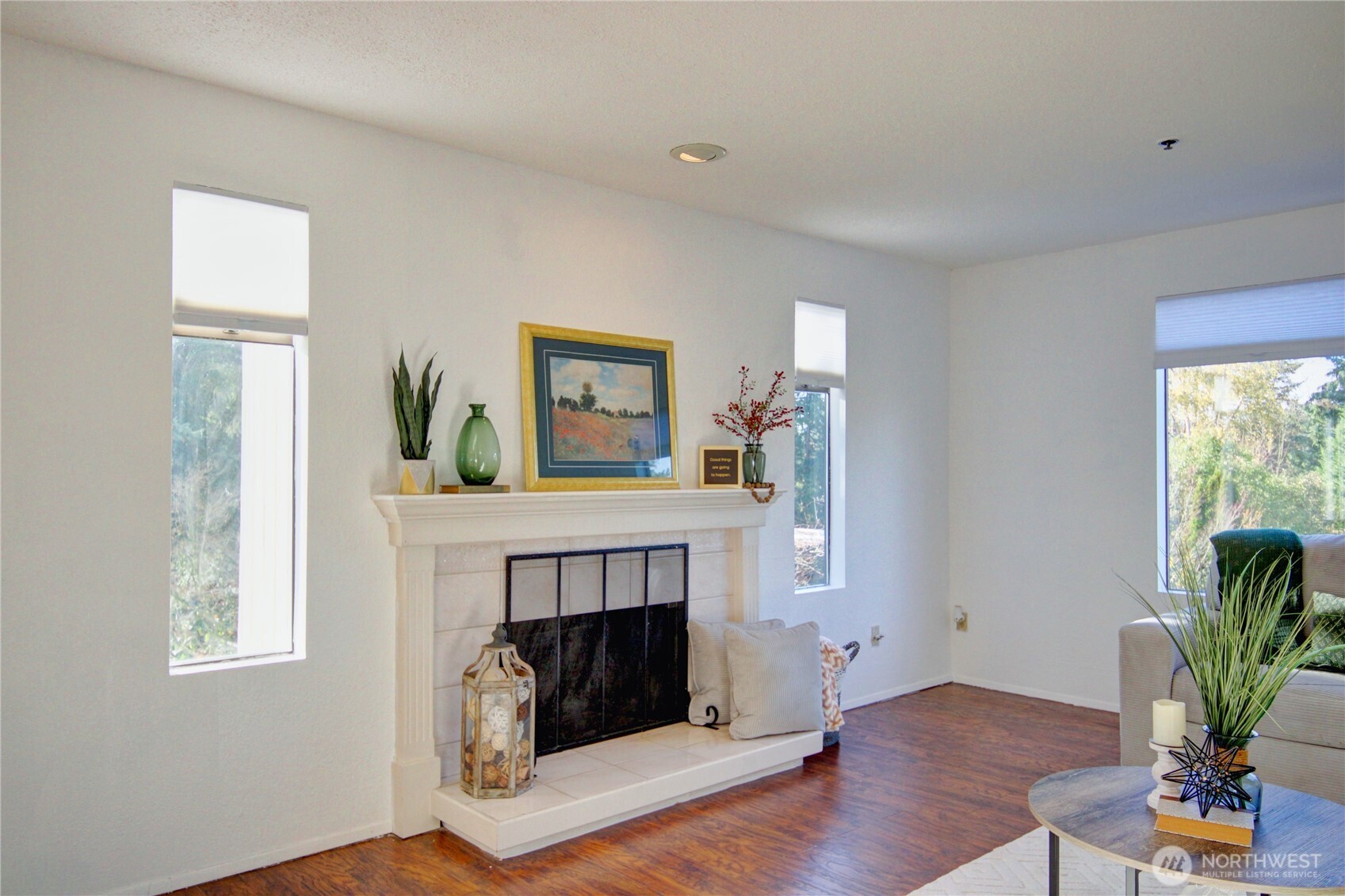 End unit offers lots of natural light