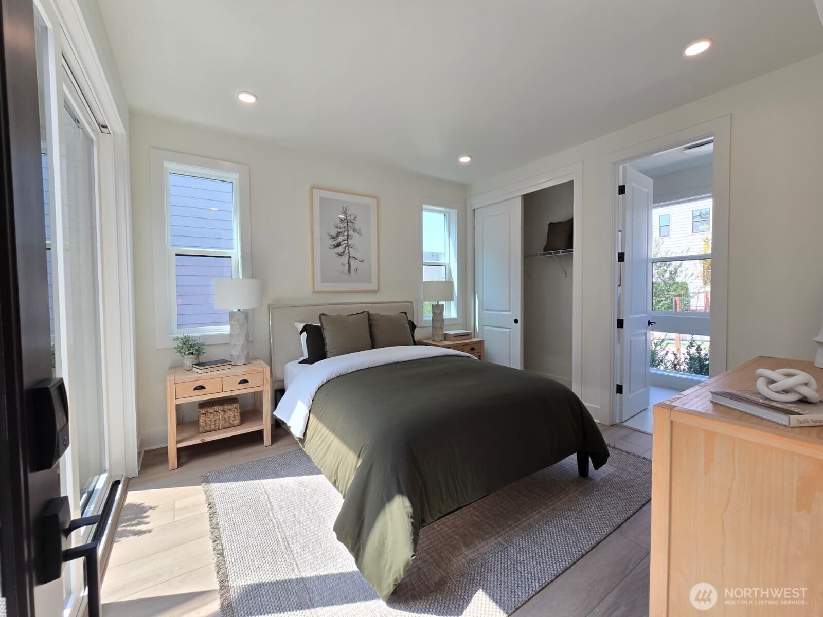 1st level guest suite with own door, seperate from main house, looking towards 3/4 bathroom