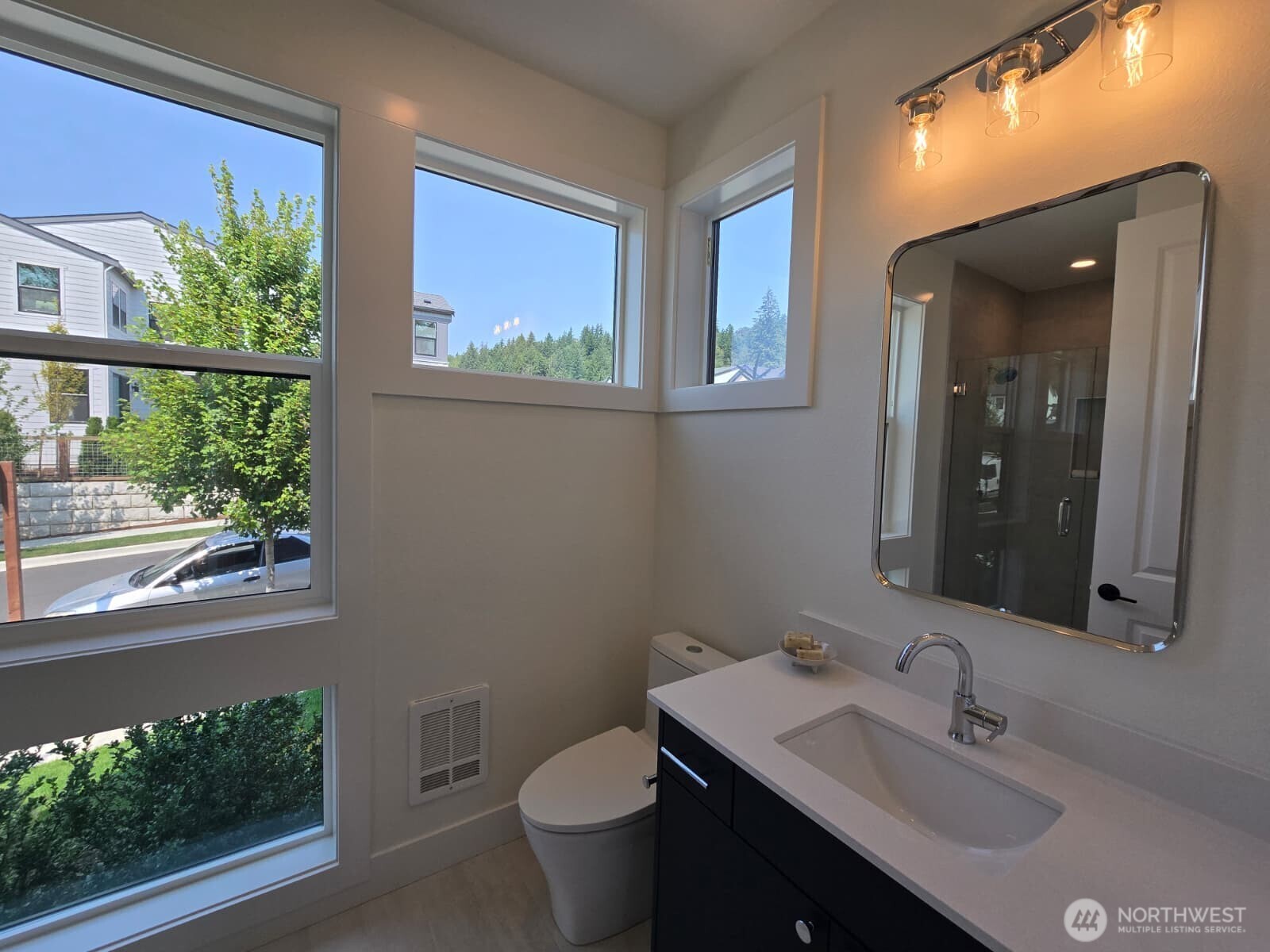 Bathroom in the 1st level guest suite.