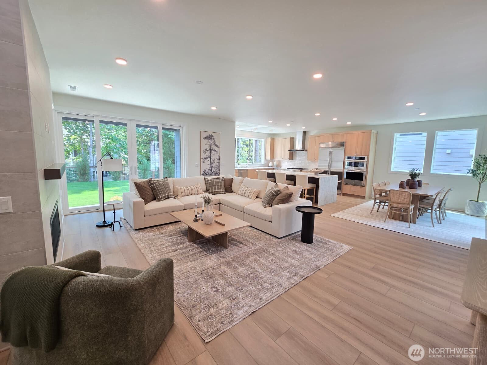 Great Room Looking towards dining and kitchen