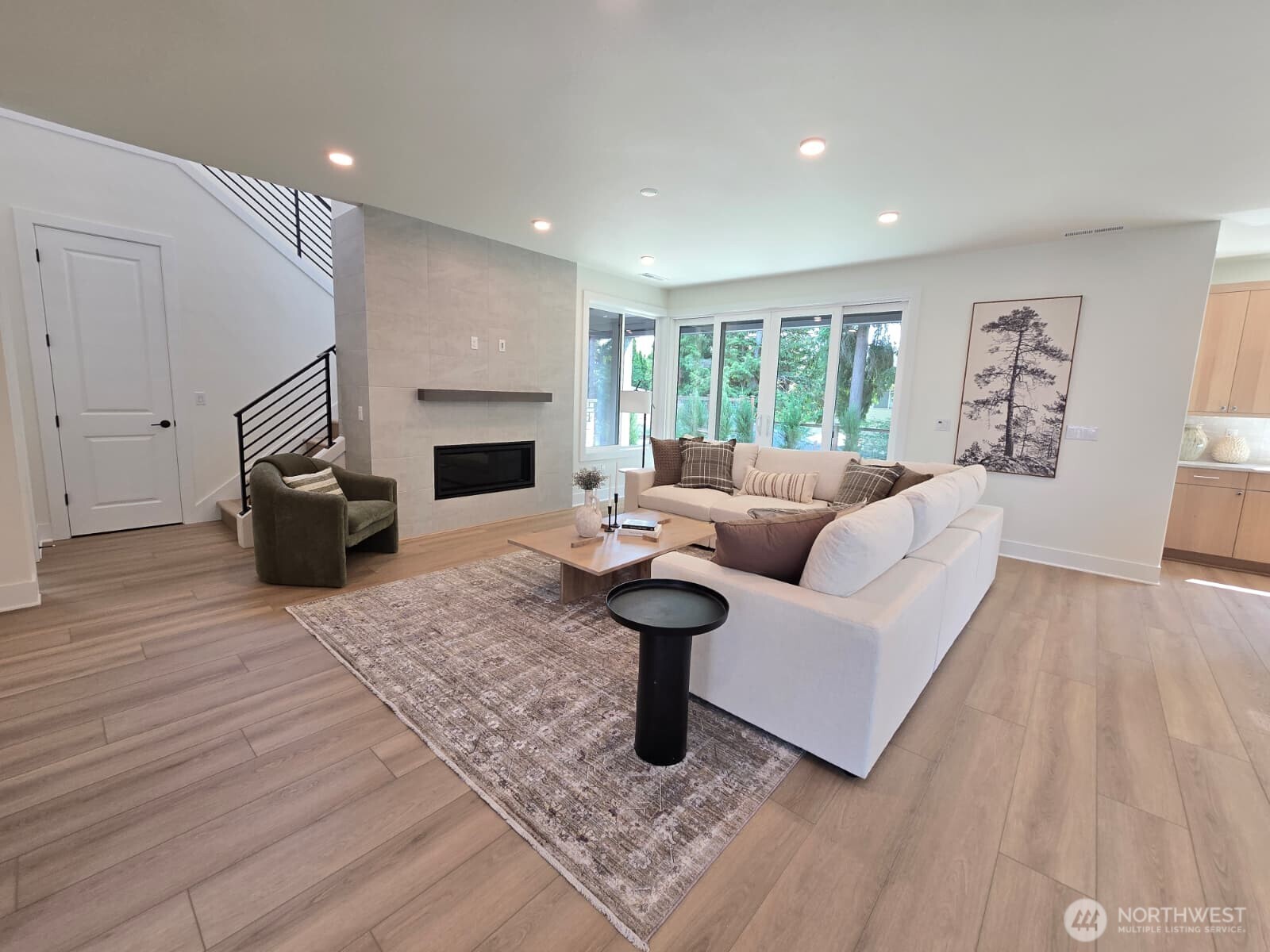 Great Room leads to backyard.