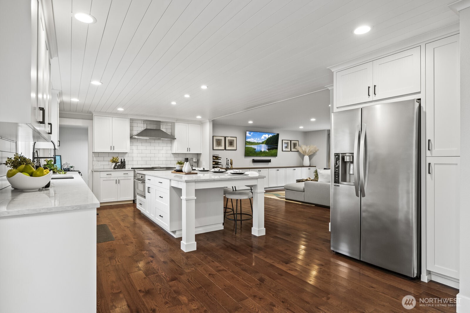 Looking into the kitchen from the dinning room