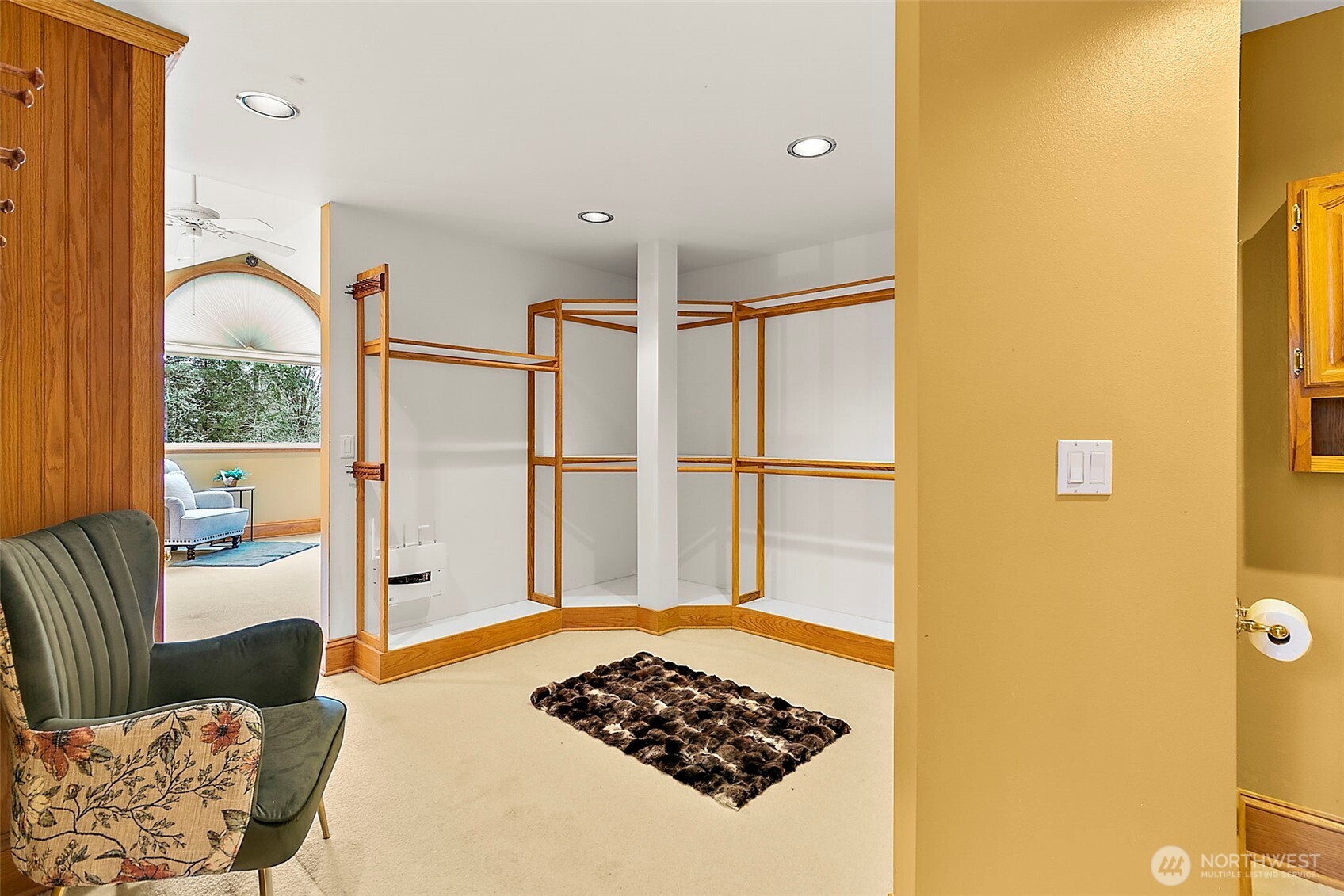 Large walk in closet in primary bedroom.