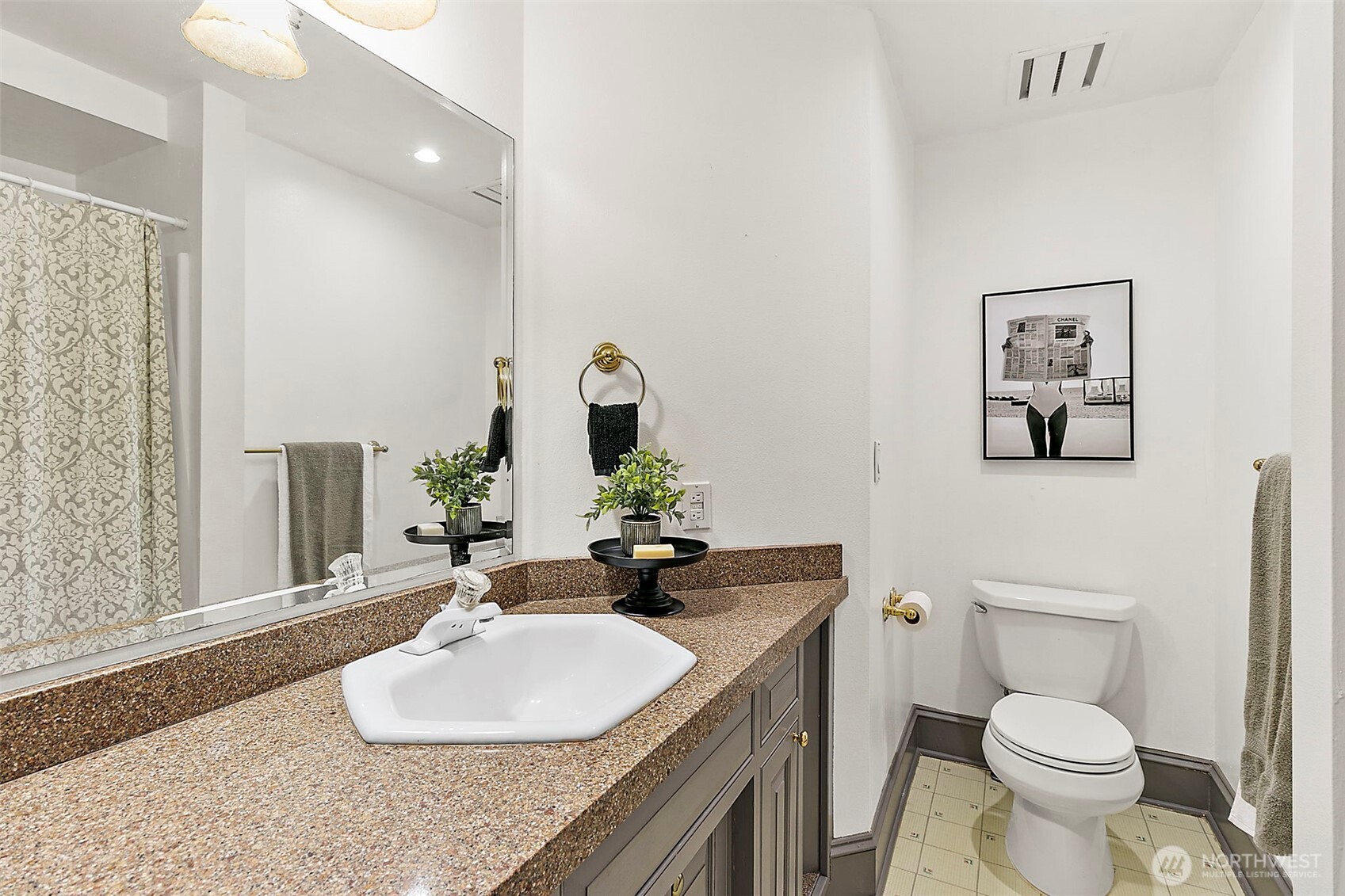 En-suite bathroom connected to bedroom.