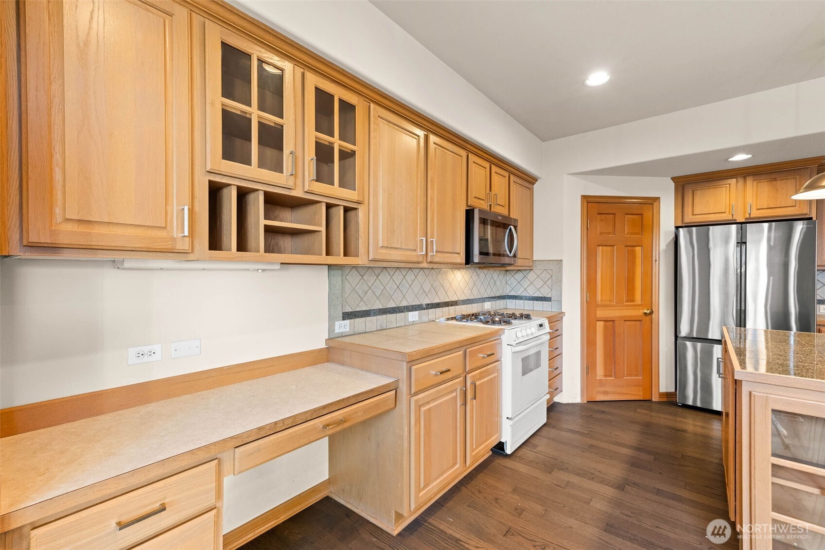 Kitchen with desk area