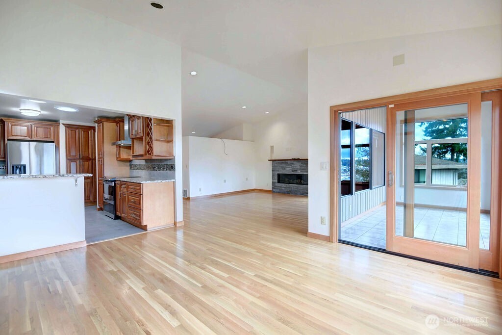 Kitchen with solar tube over head, 1 of 2 installed (2nd one in hallway)