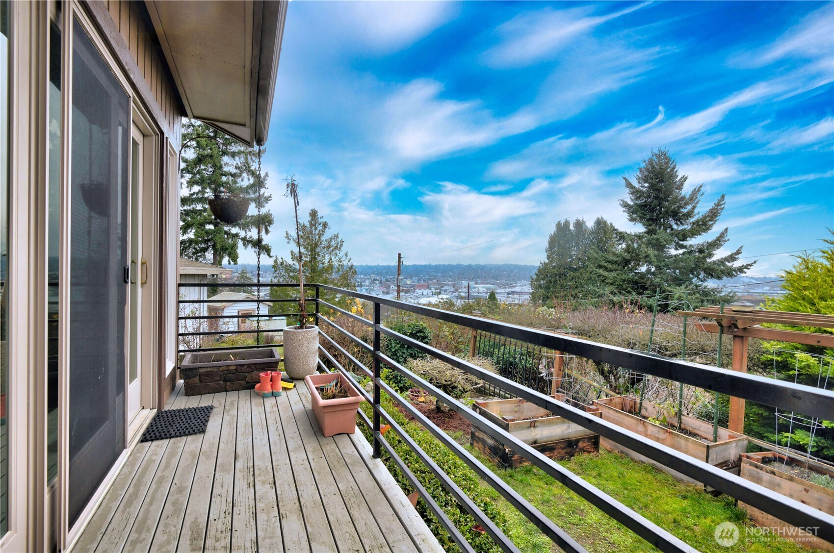 Southeast view from deck off sunroom