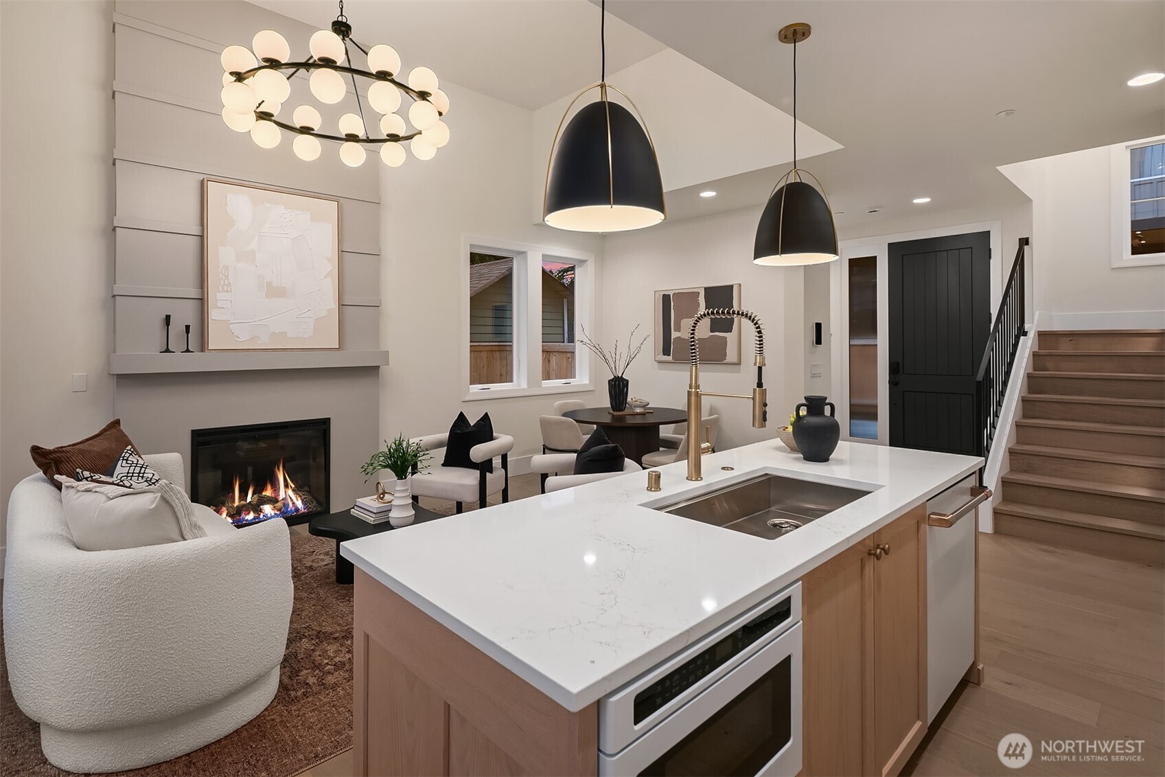 Inside, the DADU mirrors the craftsmanship of the main home with high-end finishes, a full kitchen, sleek modern details, and intentional layout that maximizes comfort and livability. Whether used for guests, extended stays, a private office or studio, or long-term income potential, this space adapts effortlessly to your lifestyle.