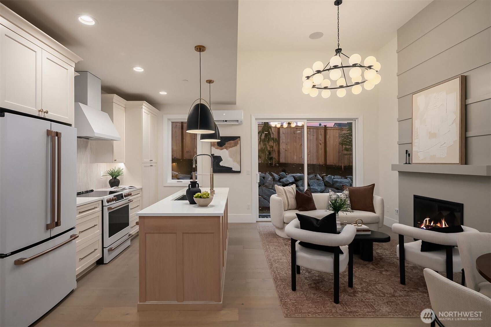 The detached DADU lives as a true second home, showcasing a 2-bedroom, 2.5-bath layout with its own entrance and refined finishes throughout.