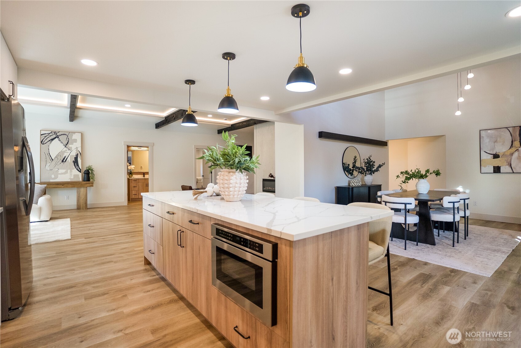 Kitchen to View on Living Area