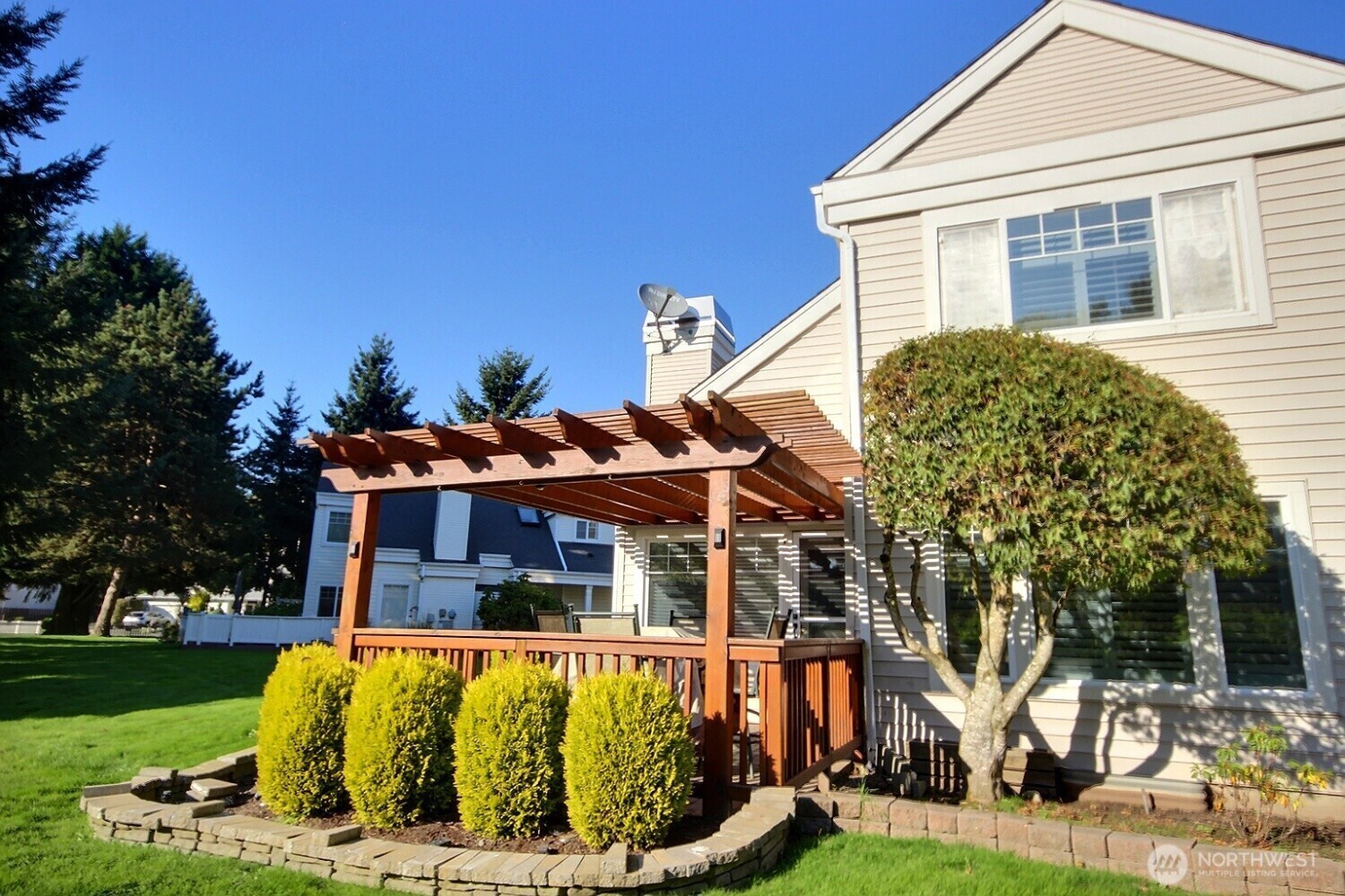 Patio Pergola with propain firepit