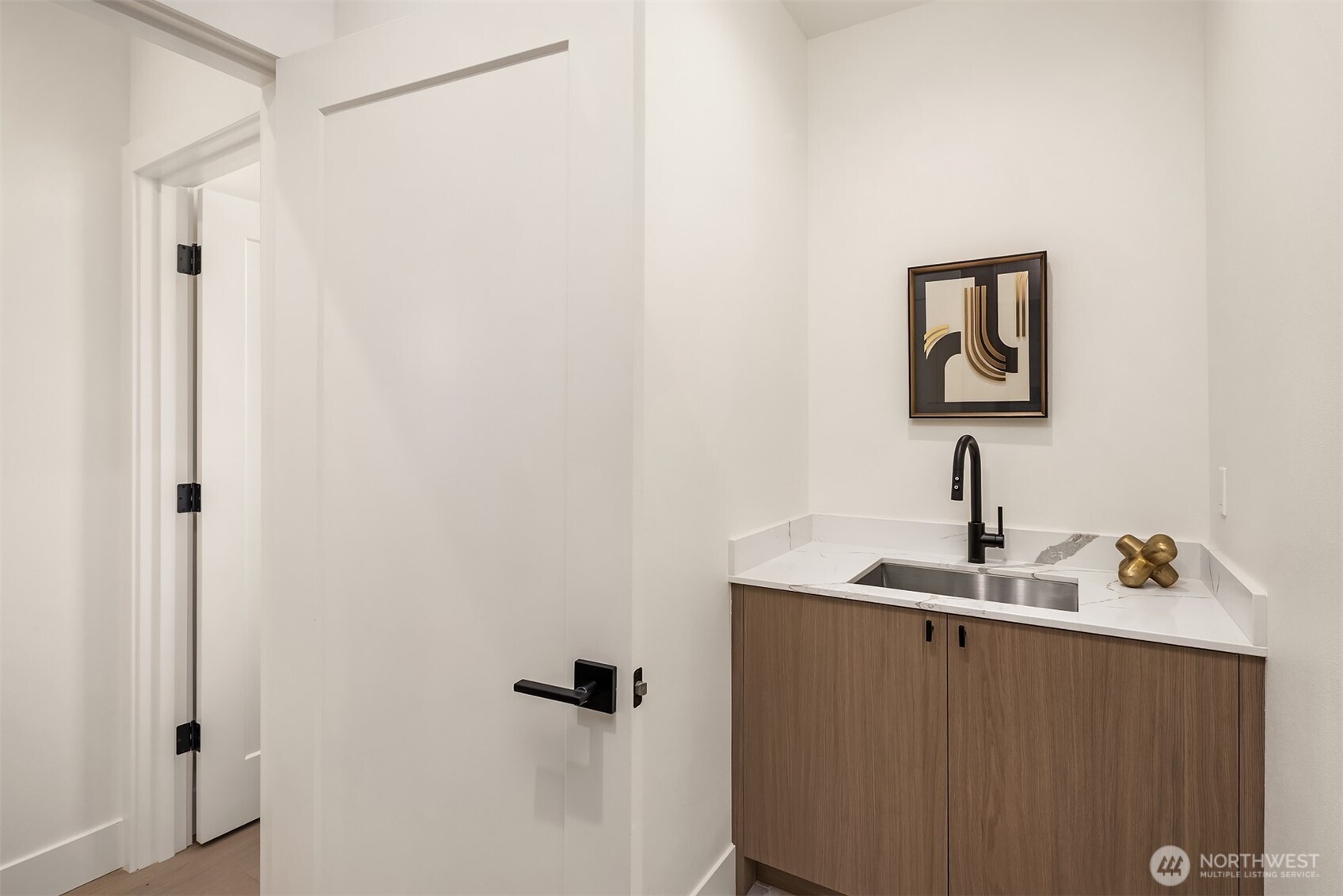 Dedicated laundry room with utility sink