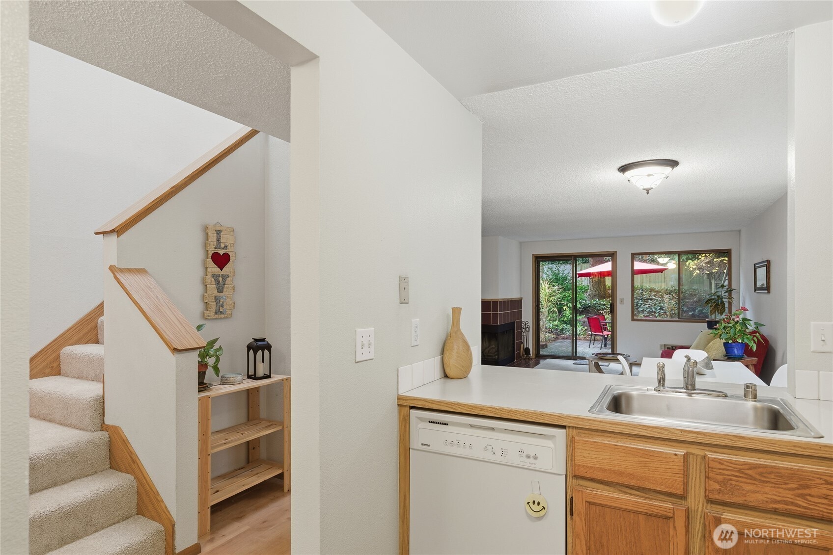 kitchen with new fridge