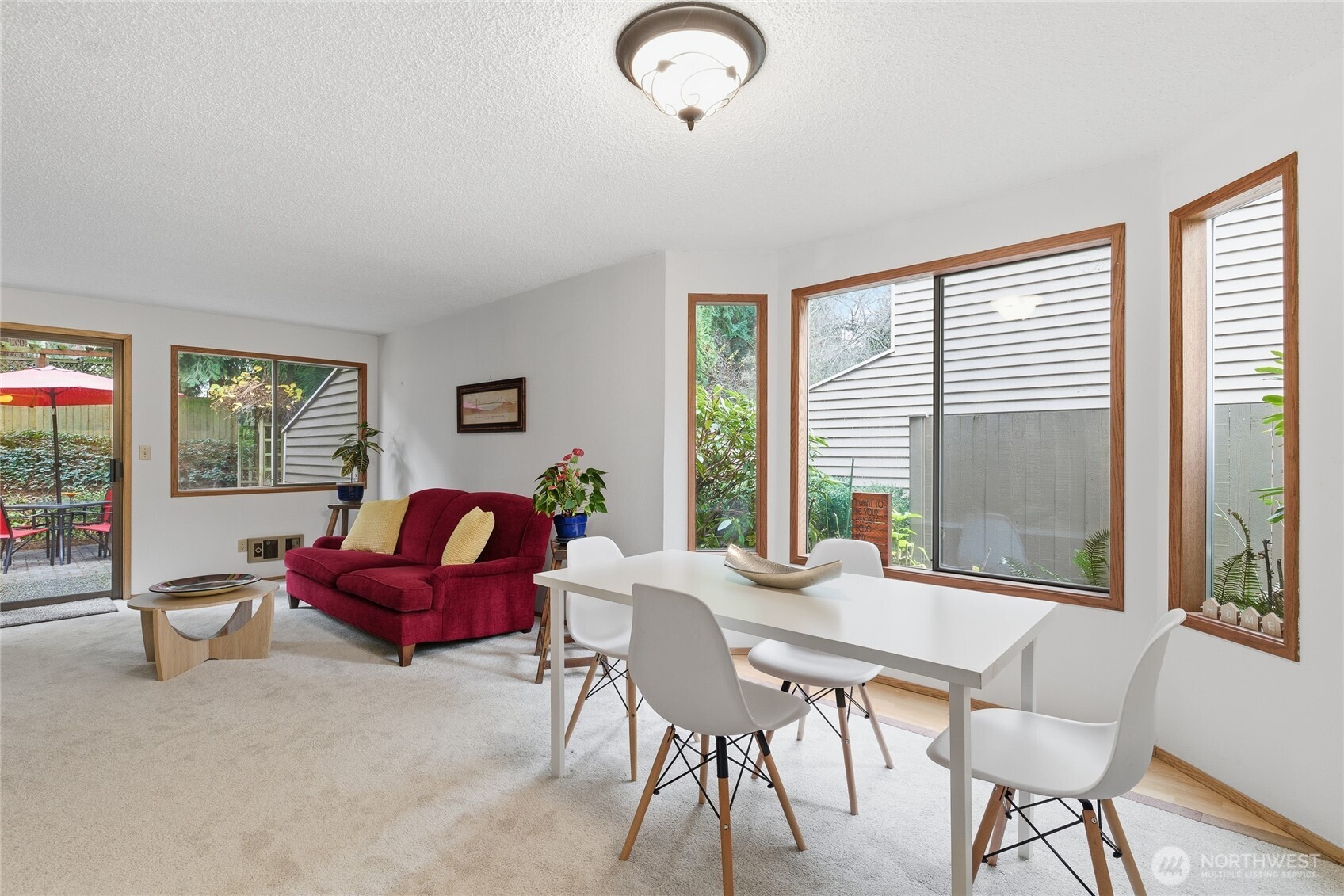 side brick walkway to back patio and gardening area