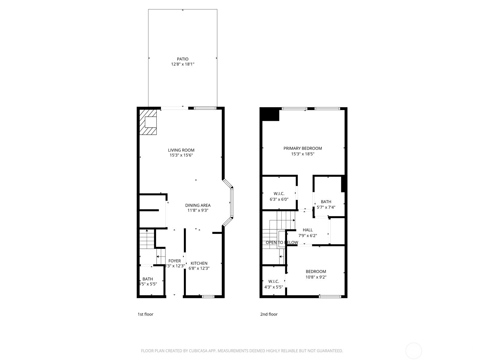 two floor floor plan