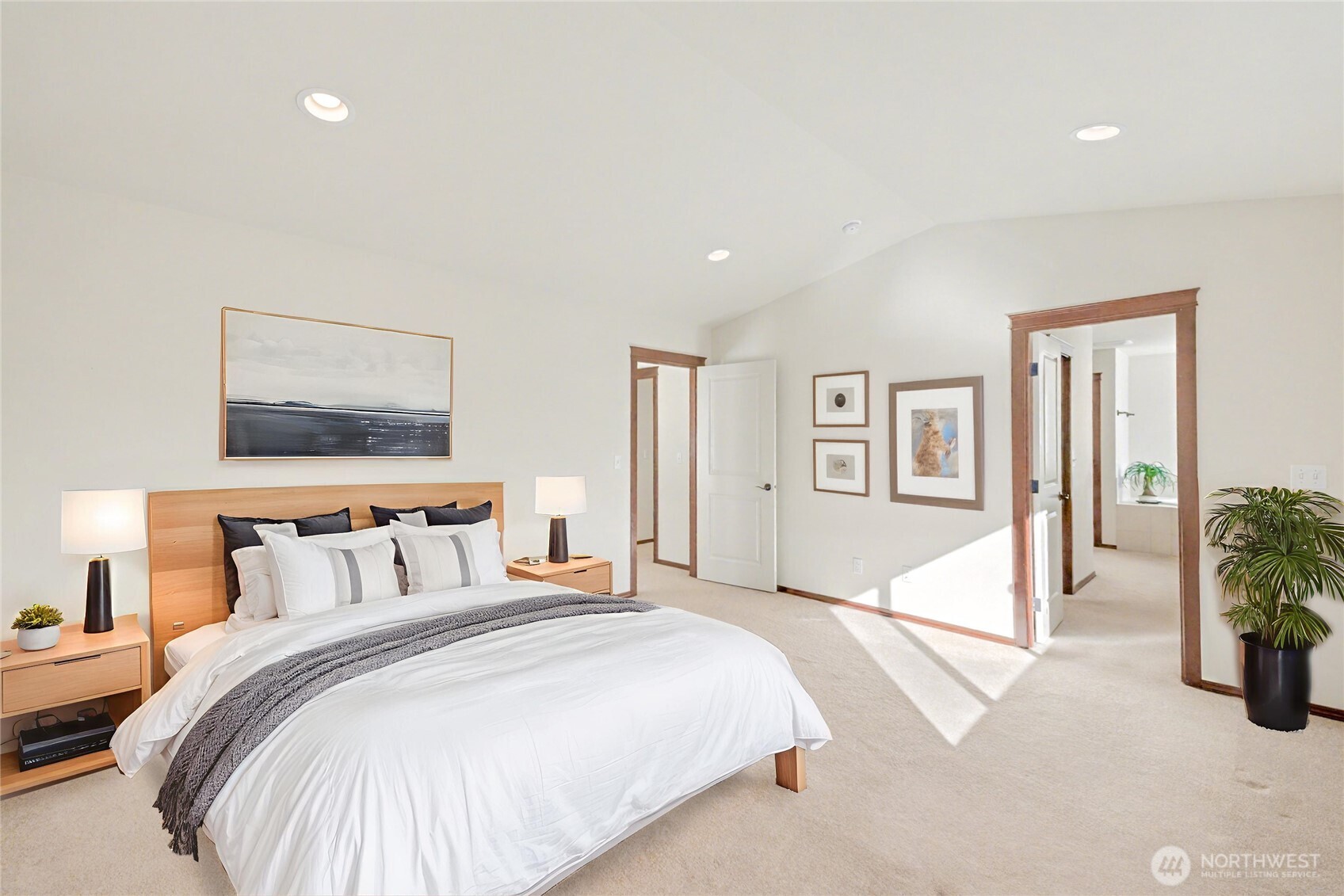 Virtually Staged Primary Bedroom.