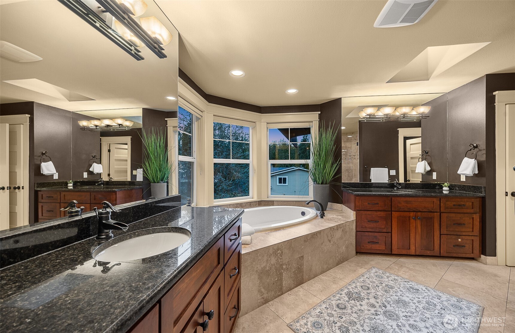 Custom cabinetry, fixtures and crown  moldings and trims